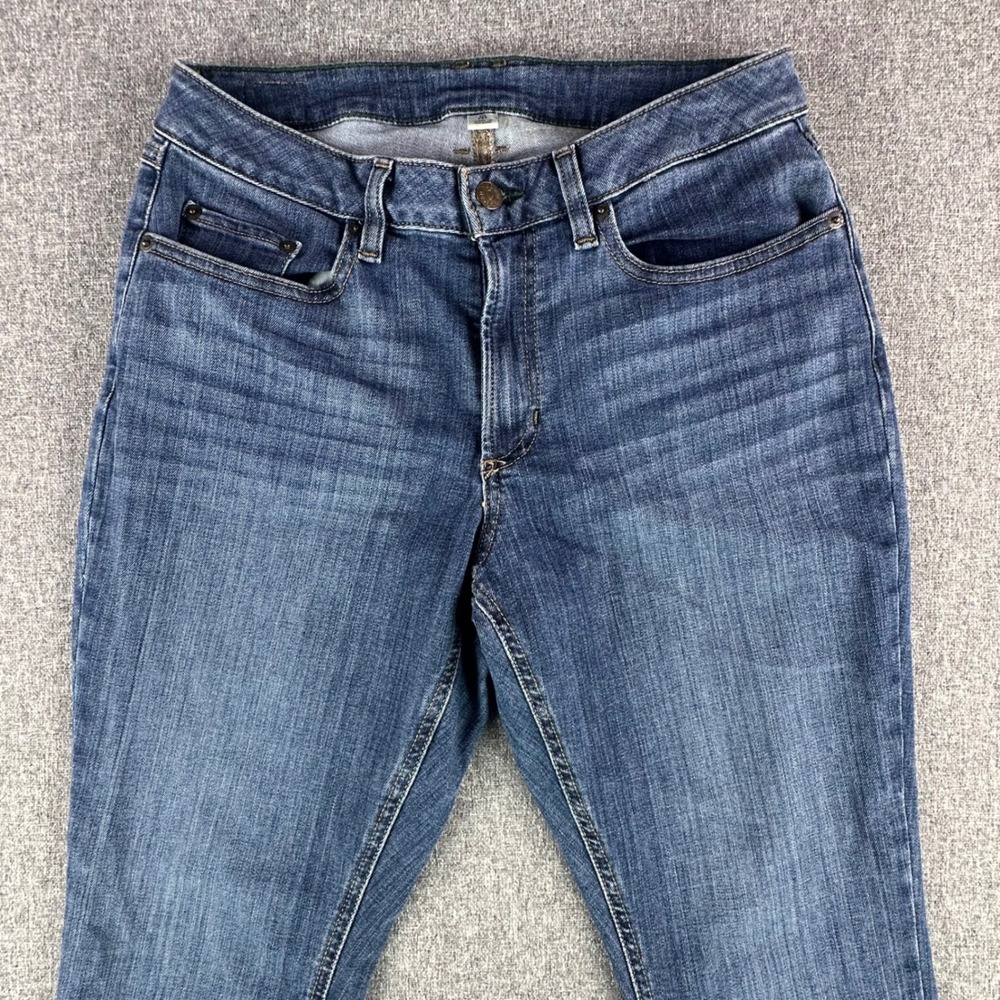 L.L.Bean Jeans Womens 10 Pet 1912 Skinny Blue Coolmax Tencel Stretch Excellent - Picture 3 of 12